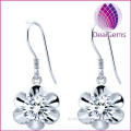 Wholesale Newest 925 sterling silver fishhook earring with flower shape earring sold by pairs
